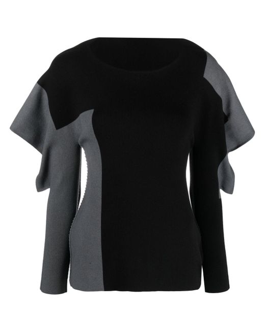 Issey Miyake Rectilinear AR colour-block top