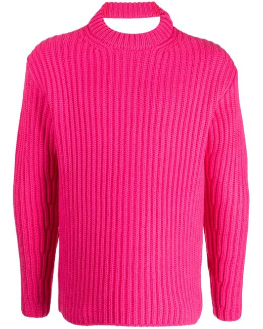 Botter cut-out ribbed-knit jumper
