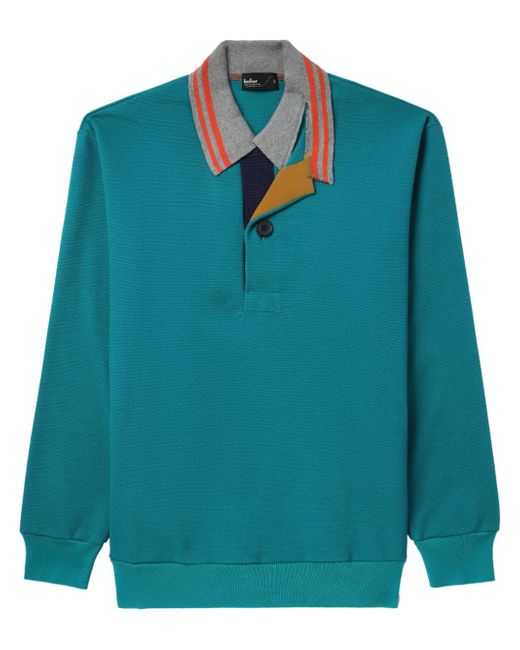 Kolor patchwork-detail polo shirt