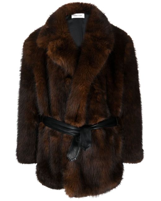 Ernest W. Baker faux-fur coat