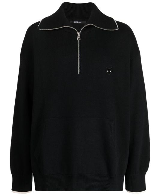 Zzero By Songzio Trace Panther half-zip jumper