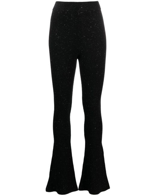 Peserico wool-blend knitted flared trousers