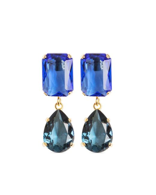 Jennifer Behr 18kt plated Maree crystal earrings