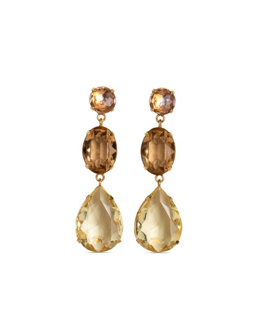 Jennifer Behr 18kt plated Aleena crystal earrings