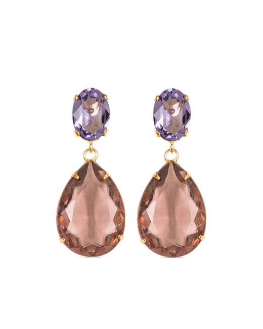 Jennifer Behr 18kt plated Kyra crystal earrings