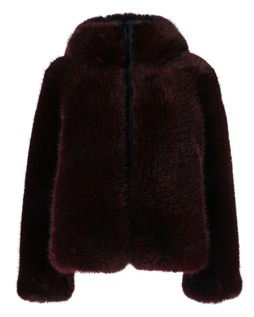 Fusalp hooded faux-fur jacket