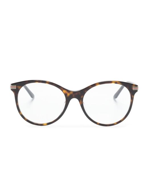 Gucci butterfly-frame tortoiseshell glasses