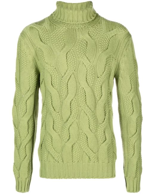 Barba cable-knit slim-cut jumper