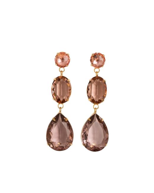 Jennifer Behr Aleena crystal embellished drop earrings