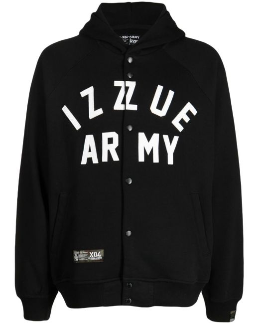 Izzue logo-print hooded jacket