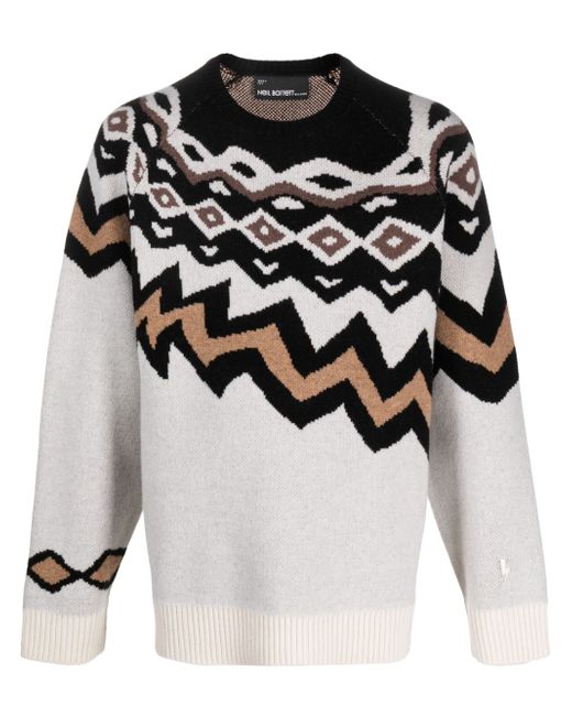 Neil Barrett intarsia-knit jumper