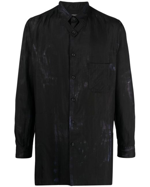 Yohji Yamamoto long-sleeve satin shirt