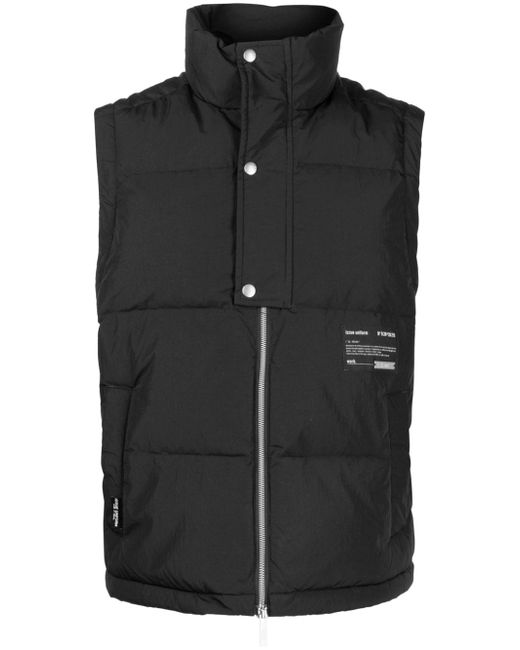 Izzue logo-patch quilted down gilet
