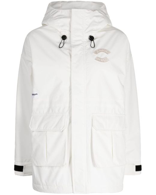 Chocoolate logo-patch hooded jacket