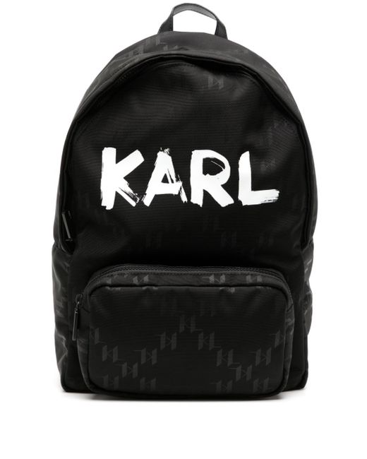 Karl Lagerfeld Ketch logo-print jacquard backpack