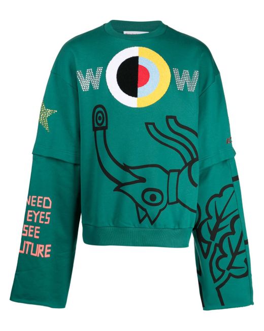 Walter Van Beirendonck Vintage Target-appliqué sweatshirt