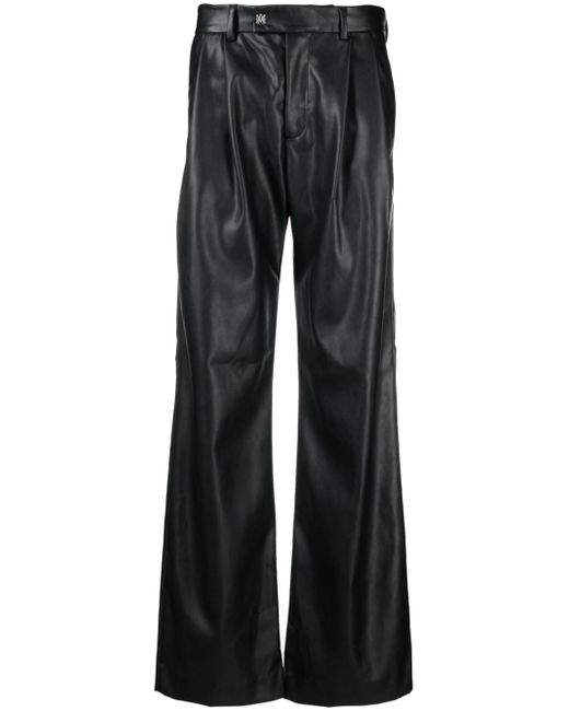 Amiri faux-leather flared trousers