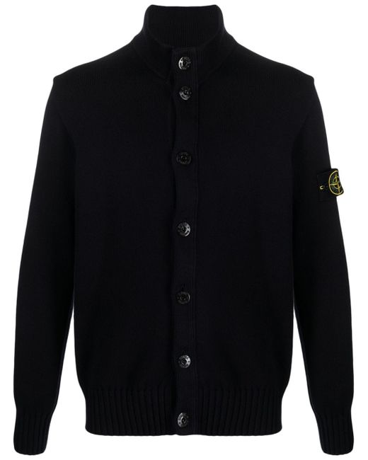 Stone Island Compass-patch knitted cardigan