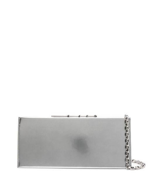 Lanvin Sequence metallic leather clutch bag