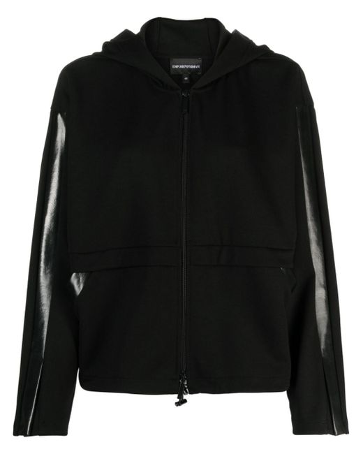 Emporio Armani logo-print hooded jacket
