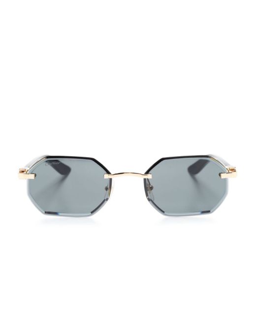 Cartier geometric rimless sunglasses
