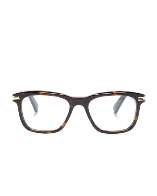Cartier rectangle-frame tortoiseshell glasses