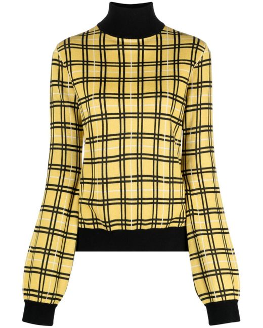 Marni checkered virgin-wool jumper