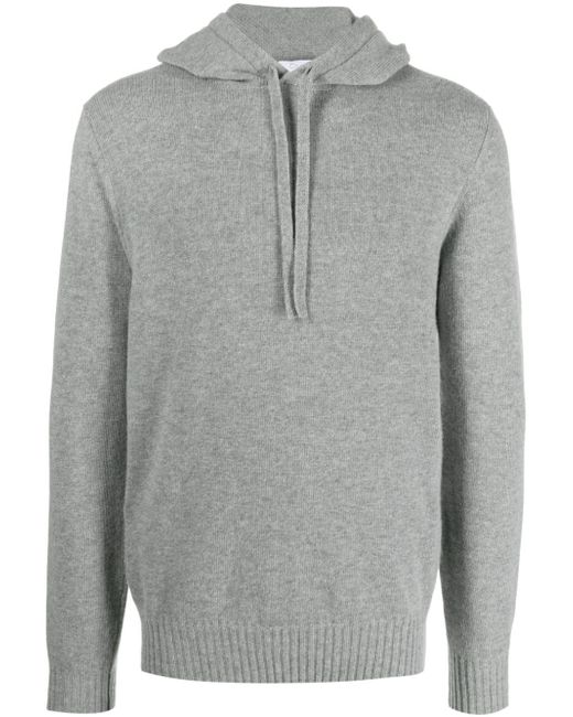Cruciani long-sleeve fine-knit hoodie