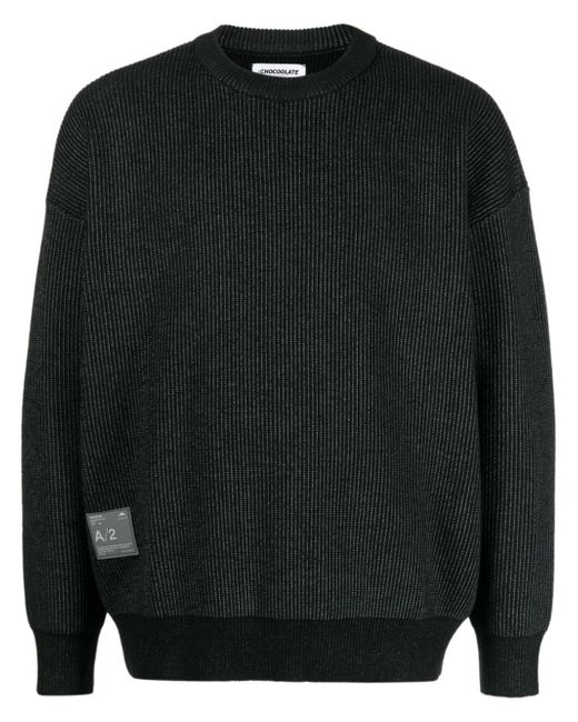 Chocoolate logo-patch ribbed jumper