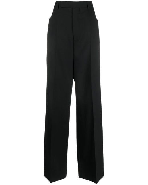 Rick Owens pressed-crease concealed-fastening tailored trousers