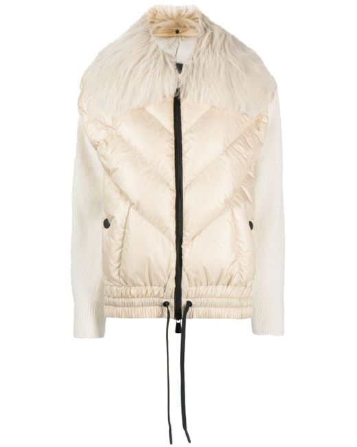 Moncler Grenoble panelled knitted down jacket