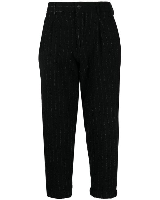 Comme Des Garçons Homme Plus pinstripe-pattern cropped tailored trousers