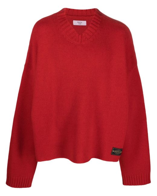 Martine Rose logo-patch knitted jumper