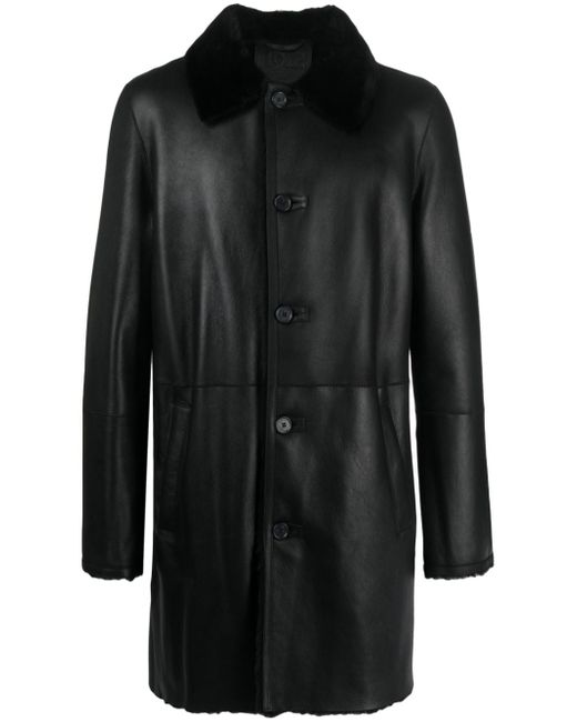 Desa 1972 single-breasted reversible shearling coat