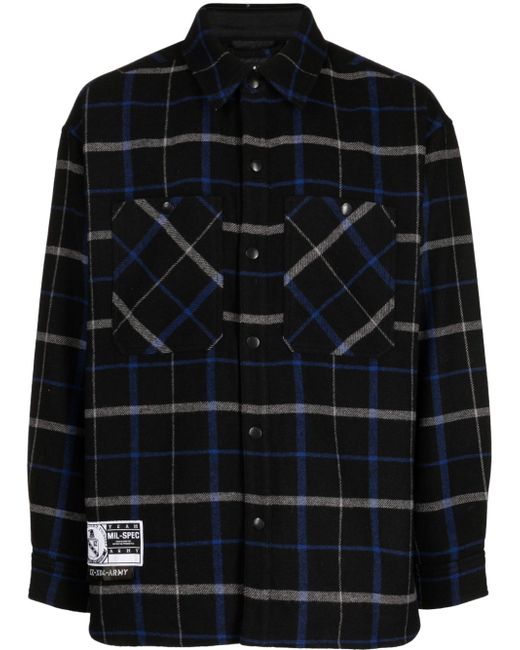 Izzue check-print flannel shirt