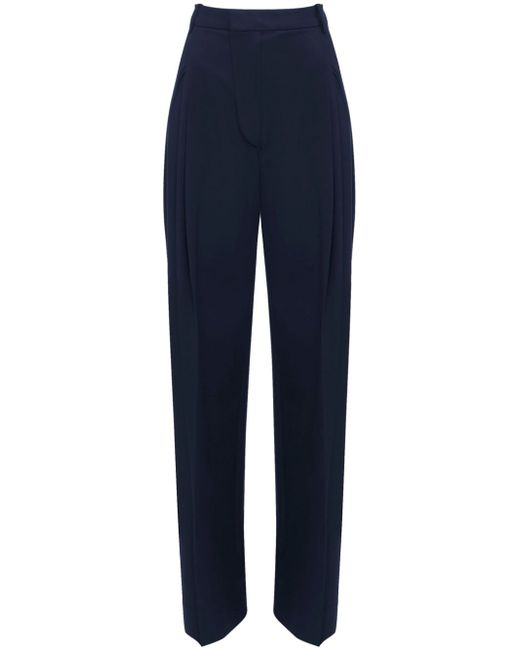 Victoria Beckham pressed-crease concealed-fastening tailored trousers