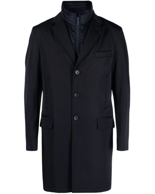 Fay notched-lapel single-breasted coat