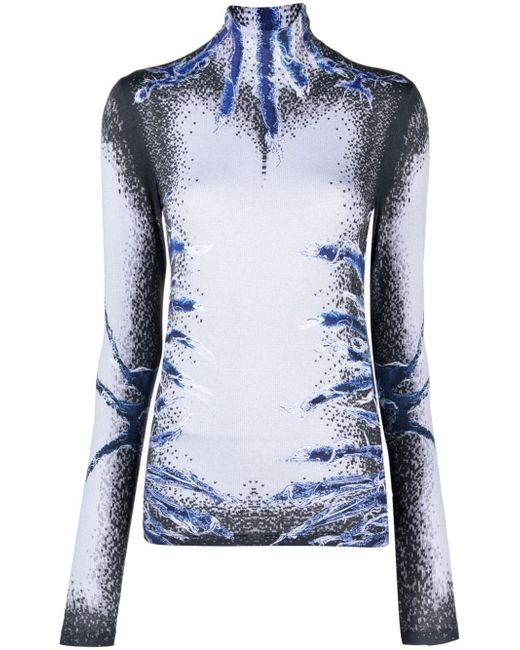 Y / Project Whisker-print long-sleeve top