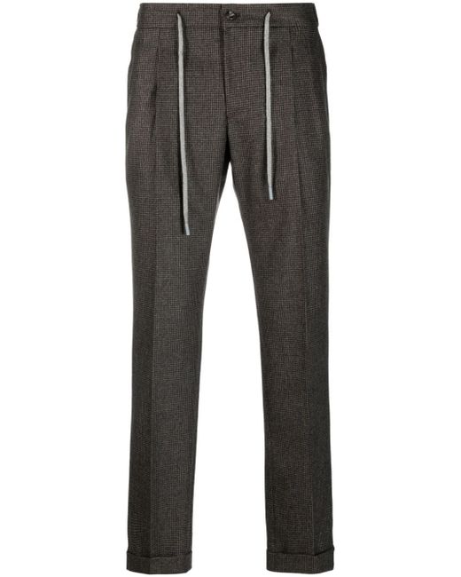 Barba houndstooth-pattern tailored trousers