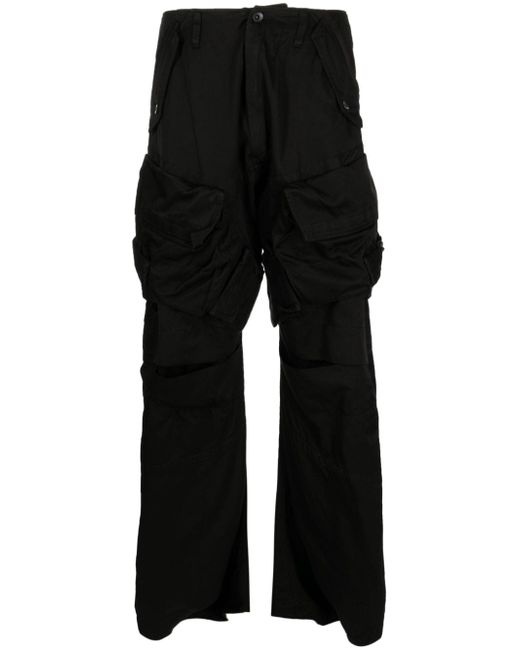 Julius panelled ruched cargo trousers