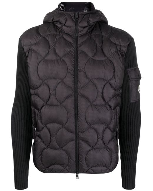 Moncler padded hooded zip-up cardigan