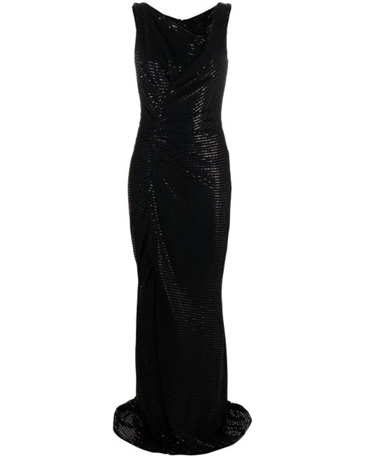 Talbot Runhof sequin-embellished sleeveless gown dress