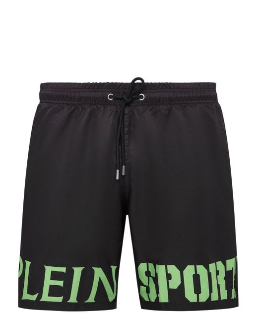 Plein Sport logo-print drawstring swim shorts