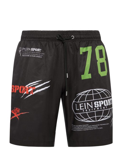 Plein Sport logo-print swim shorts