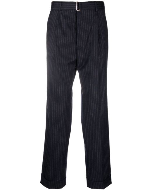 Officine Generale pinstripe-print pleated trousers