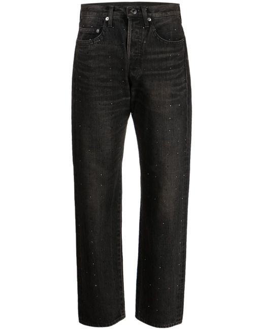 Undercover rhinestone-embellished high-rise straight-leg jeans