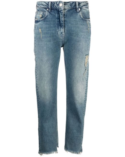 Iro Albury Ripped straight-leg jeans