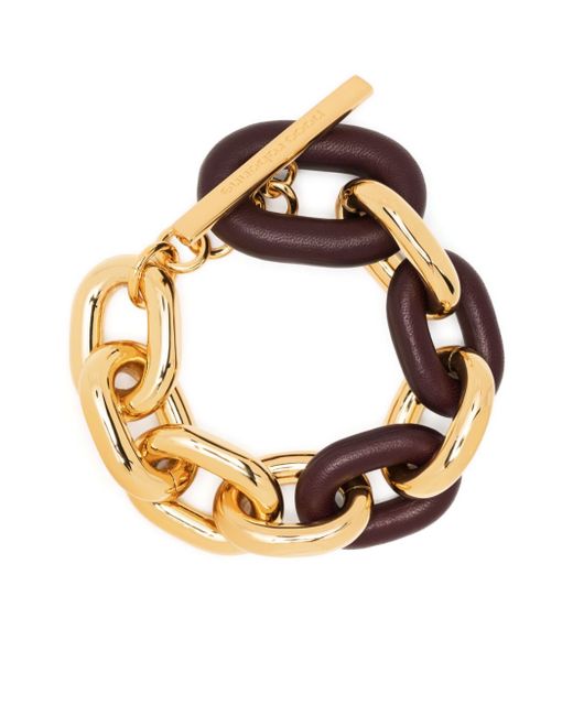 Rabanne two-tone design cable-link chain bracelet