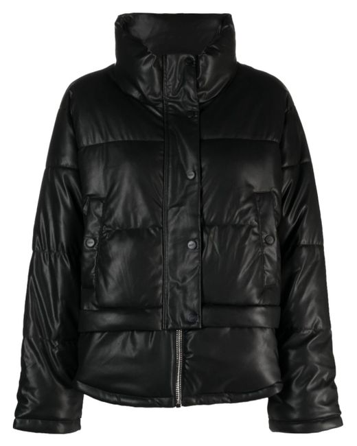 Dkny padded faux-leather jacket
