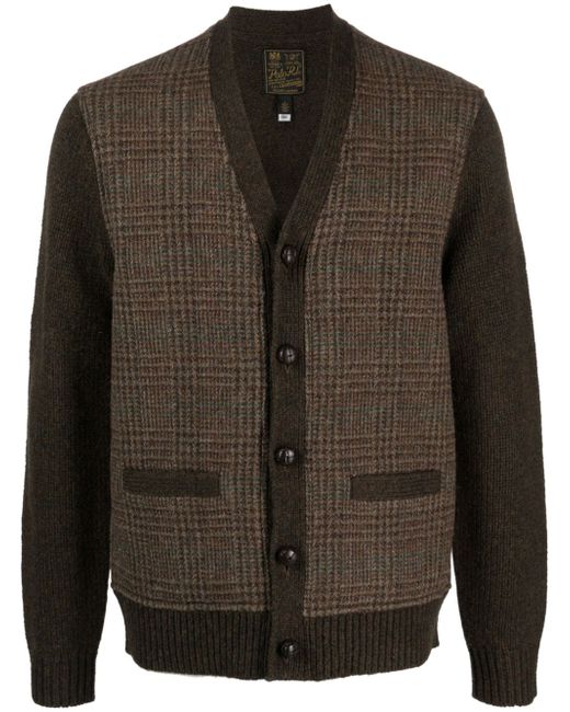 Polo Ralph Lauren checked panelled cardigan